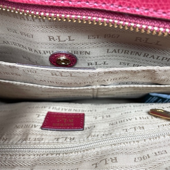 New Lauren Ralph Lauren RLL Red LeatherTote - Picture 10 of 11